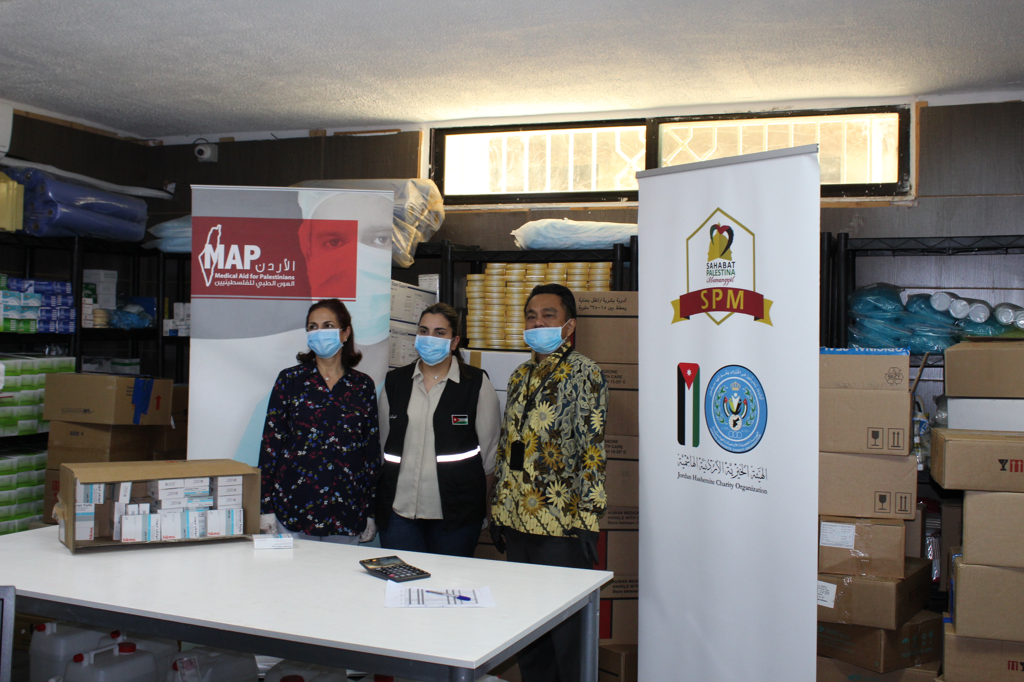 SPM Indonesian Organization donates medications to MAP Jordan through the Jordan Hashemite Charity Organization 